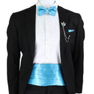 Men's Accessories - Ties Mens Cummerbund Bow Tie Brooch Set Black Red Blue