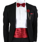 Men's Accessories - Ties Mens Cummerbund Bow Tie Brooch Set Black Red Blue