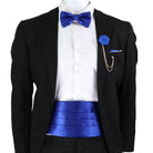 Men's Accessories - Ties Mens Cummerbund Bow Tie Brooch Set Black Red Blue