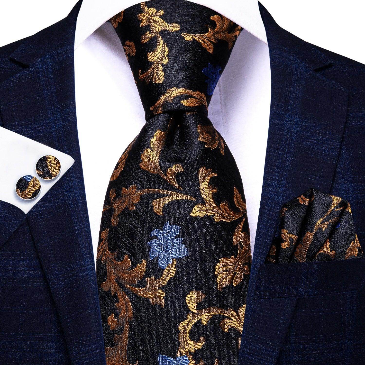 Mens Formal Luxury Wedding Neckties Gravatas 100% Silk - VacationGrabs