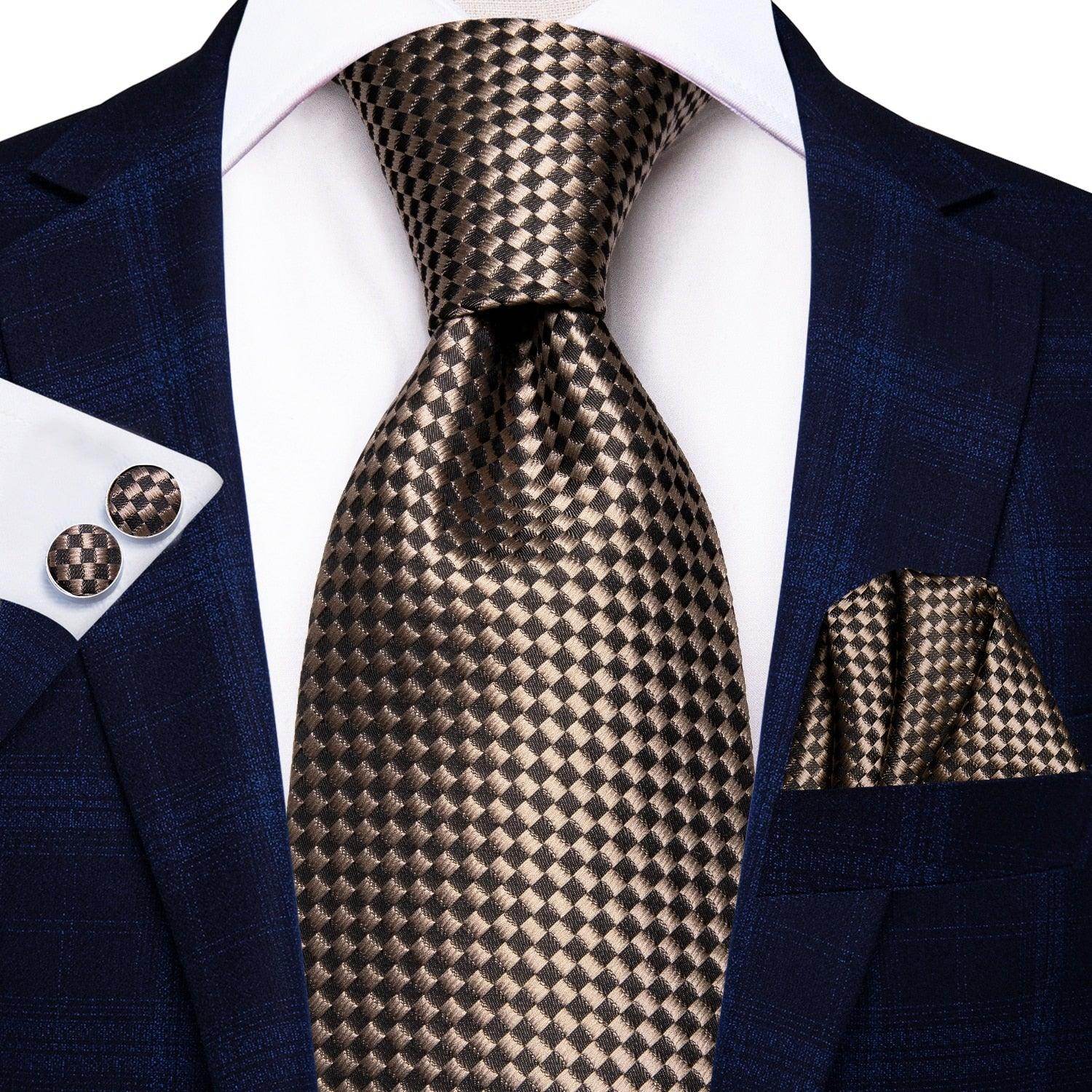Mens Formal Luxury Wedding Neckties Gravatas 100% Silk - VacationGrabs