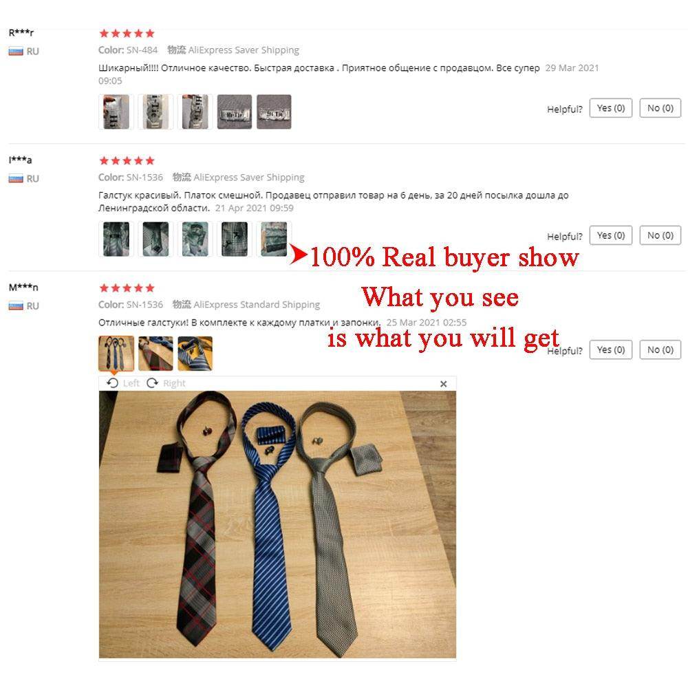 Mens Formal Luxury Wedding Neckties Gravatas 100% Silk - VacationGrabs