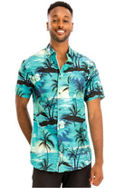 WEIV Mens Hawaiian Shirt Small with Tropical Design and Bright Colors for Casual Summer Wear