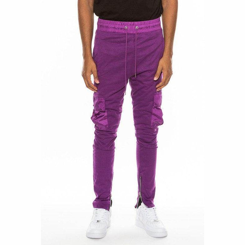 Mens Heathered Cotton Blend Joggers - VacationGrabs