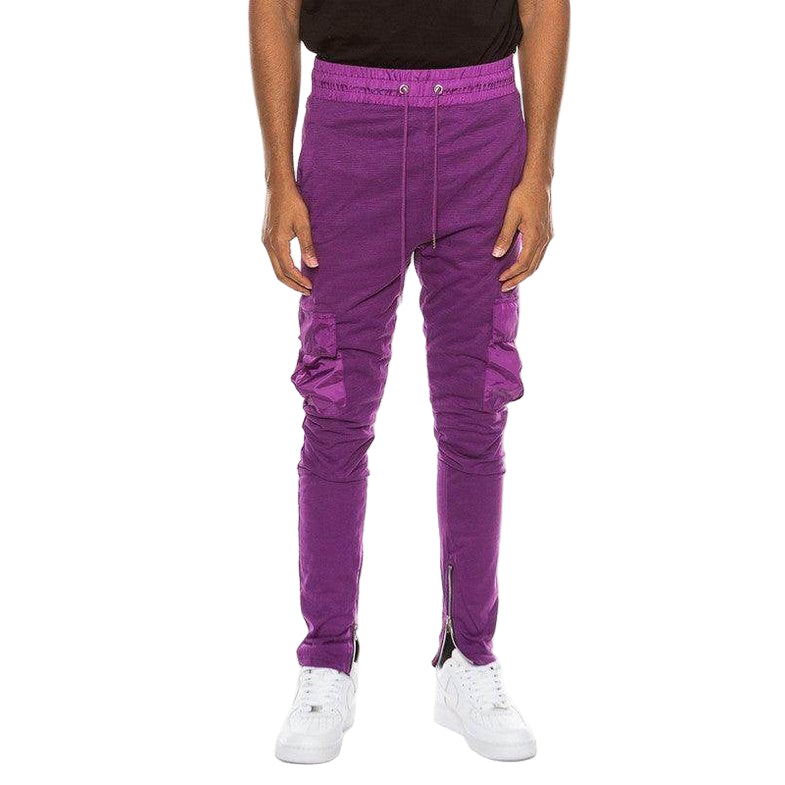 Mens Heathered Cotton Blend Joggers - VacationGrabs