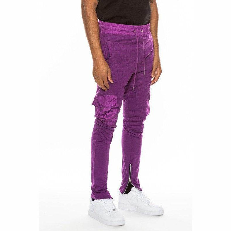 Mens Heathered Cotton Blend Joggers - VacationGrabs