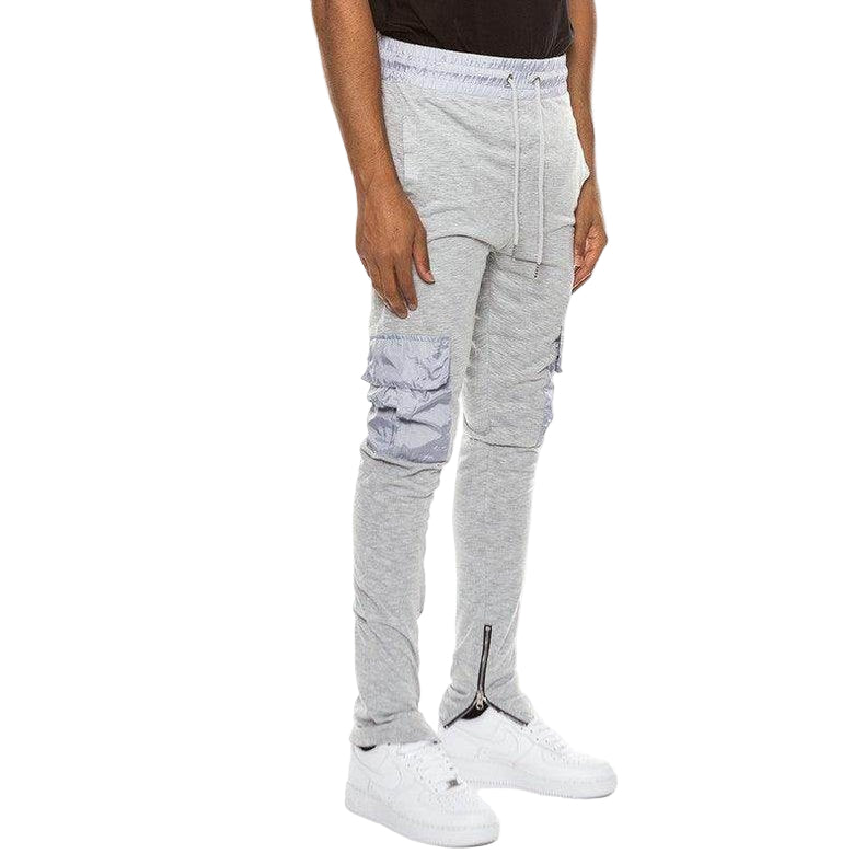 Mens Heathered Cotton Blend Joggers - VacationGrabs