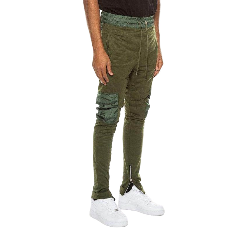 Mens Heathered Cotton Blend Joggers - VacationGrabs