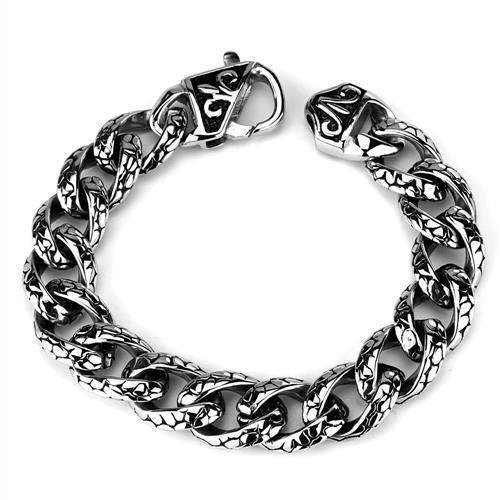 Men's high polished bracelet with intricate design and secure clasp for stylish accessorizing