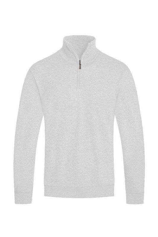 Mens Knit Quarter Zip Sweater - VacationGrabs