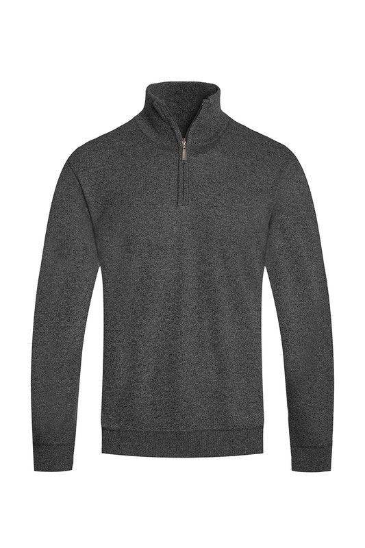 Mens Knit Quarter Zip Sweater - VacationGrabs