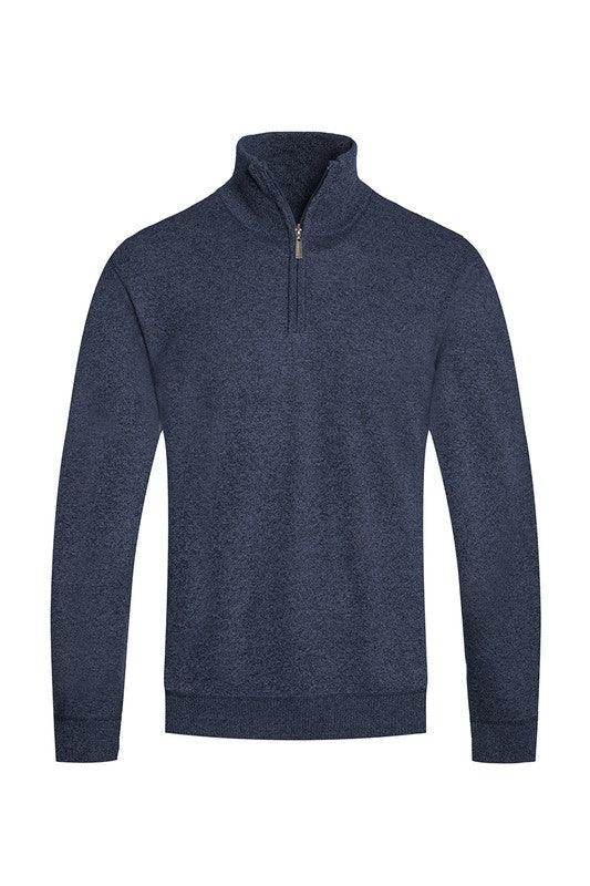 Mens Knit Quarter Zip Sweater - VacationGrabs