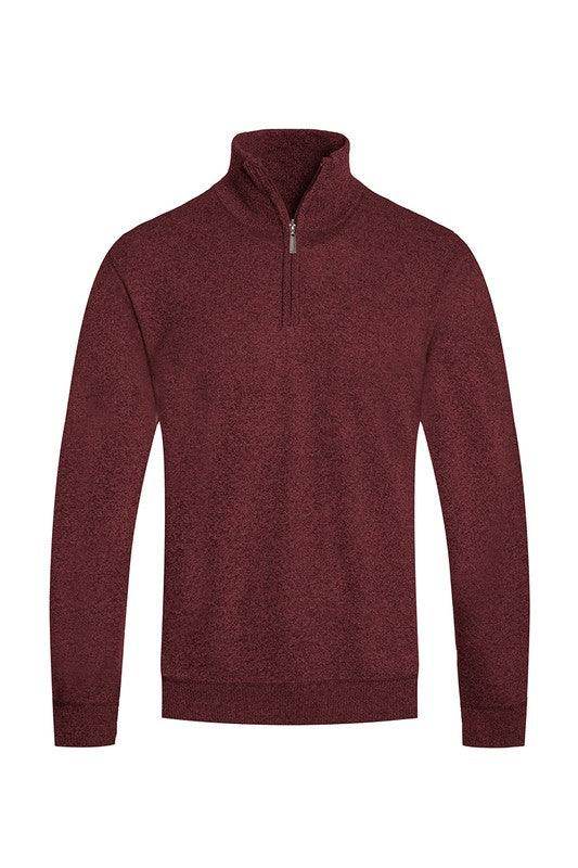 Mens Knit Quarter Zip Sweater - VacationGrabs