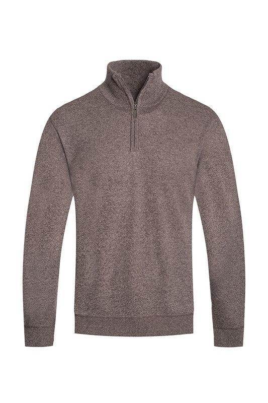 Mens Knit Quarter Zip Sweater - VacationGrabs