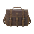 Mens Large Leather Messenger Bag Multifunctional Weekender - VacationGrabs
