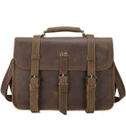 Mens Large Leather Messenger Bag Multifunctional Weekender - VacationGrabs