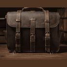 Mens Large Leather Messenger Bag Multifunctional Weekender - VacationGrabs