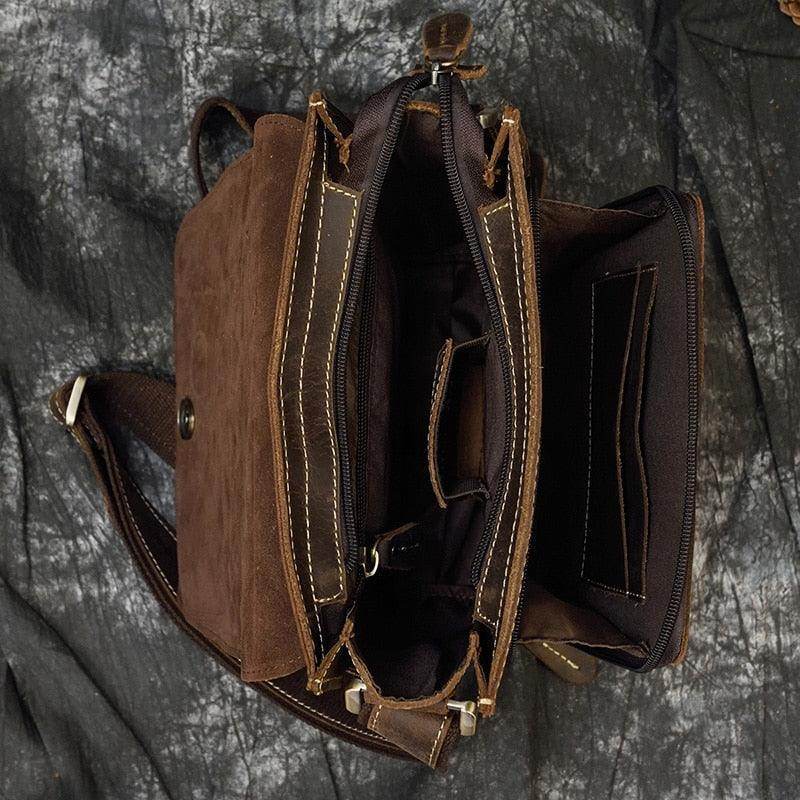 Mens Leather Bags Crossbody Shoulder Messenger Bags - VacationGrabs