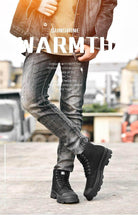 Men's Leather Walking Boots by VacationGrabs, designed for comfort and style on any terrain