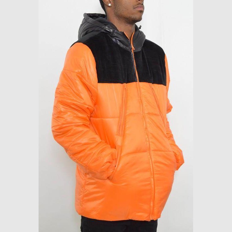 Mens Padded Buffle Puffer Jacket - VacationGrabs