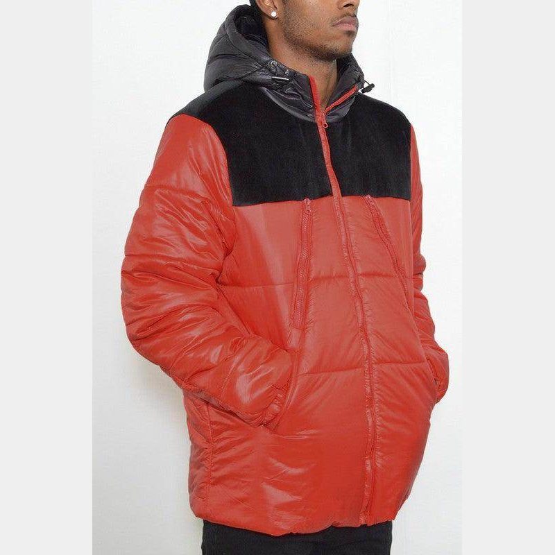 Mens Padded Buffle Puffer Jacket - VacationGrabs