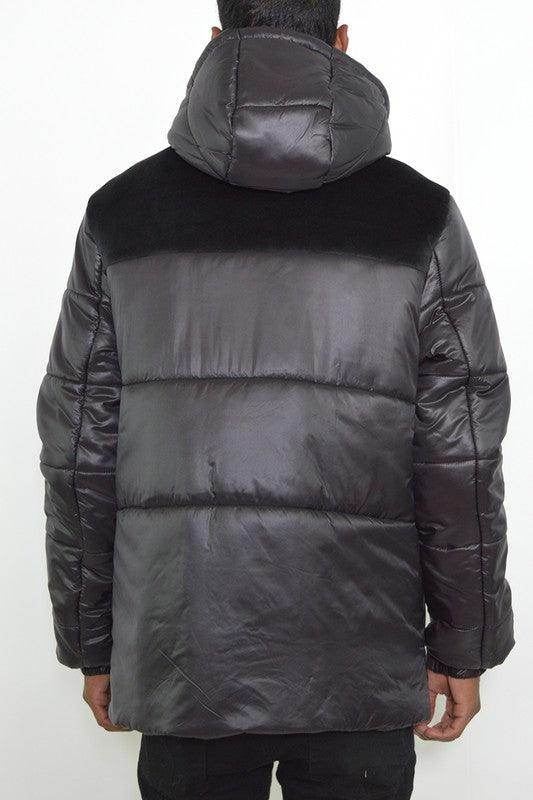 Mens Padded Buffle Puffer Jacket - VacationGrabs