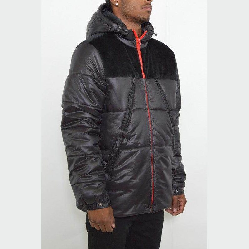 Mens Padded Buffle Puffer Jacket - VacationGrabs