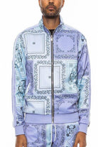 Mens Paisley Bandana Track Jacket - VacationGrabs