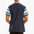 Mens Red Chest Tri Color Block T-shirt - VacationGrabs