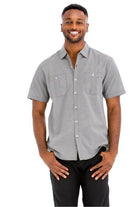 Mens Short Sleeve Button Down Shirts 3 Color Options - VacationGrabs