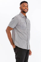 Mens Short Sleeve Button Down Shirts 3 Color Options - VacationGrabs