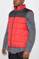 Mens Sleeveless Padded Winter Two Tone Vests - VacationGrabs