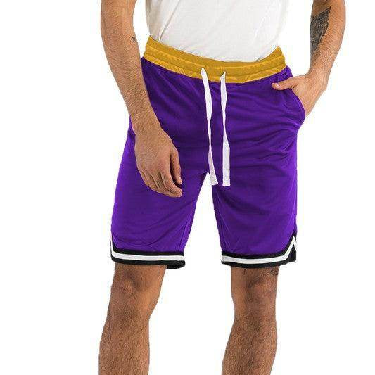 Mens Solid Athletic Basketball Sports Shorts - VacationGrabs