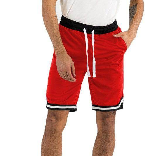 Mens Solid Athletic Basketball Sports Shorts - VacationGrabs