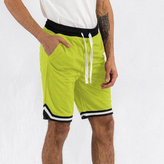 Mens Solid Athletic Basketball Sports Shorts - VacationGrabs