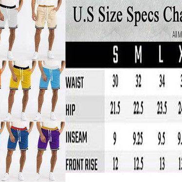 Mens Solid Athletic Basketball Sports Shorts - VacationGrabs