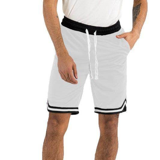 Mens Solid Athletic Basketball Sports Shorts - VacationGrabs