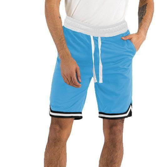 Mens Solid Athletic Basketball Sports Shorts - VacationGrabs