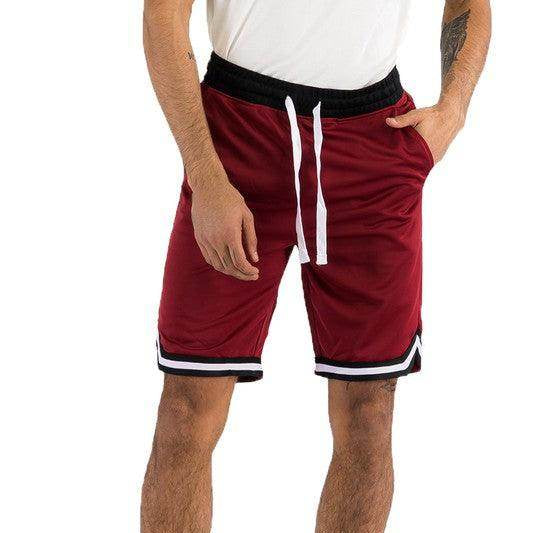 Mens Solid Athletic Basketball Sports Shorts - VacationGrabs