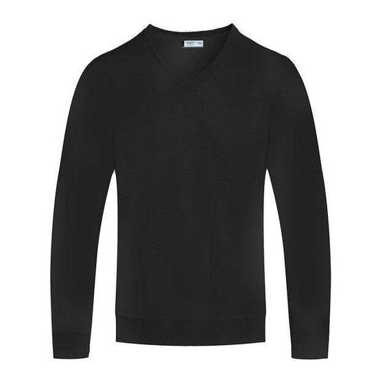 Mens Solid Color V-Neck Sweaters - VacationGrabs