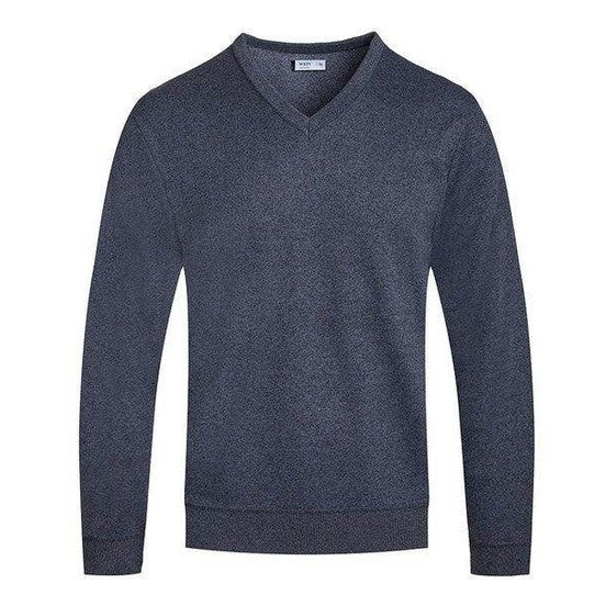 Mens Solid Color V-Neck Sweaters - VacationGrabs