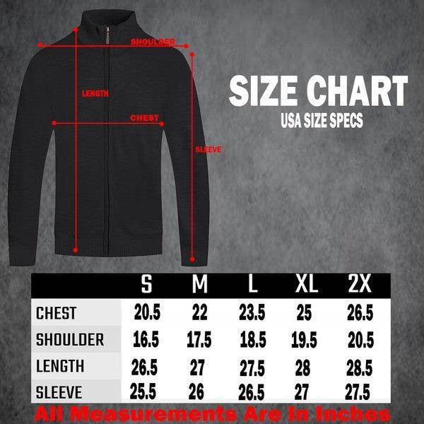 Mens Solid Full Zipper Sweater - VacationGrabs