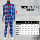 Size chart for WEIV mens stylish track suit including measurements for fit and sizing guidance