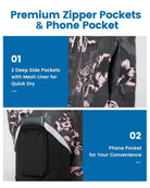 Mens Swim Trunks Compression Liner Quick Dry Zipper Pockets - VacationGrabs