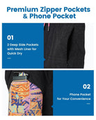 Mens Swim Trunks Compression Liner Quick Dry Zipper Pockets - VacationGrabs