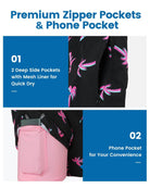 Mens Swim Trunks Compression Liner Quick Dry Zipper Pockets - VacationGrabs