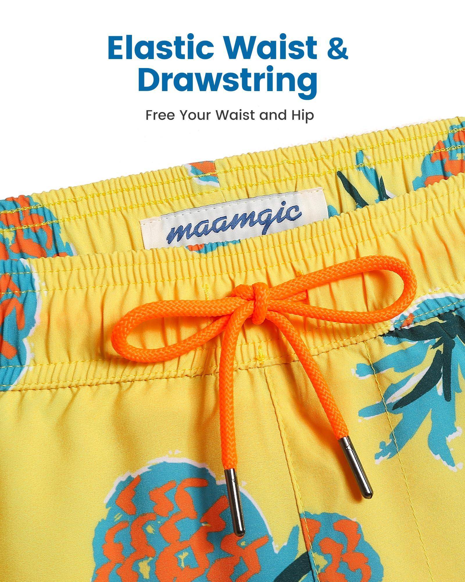 Mens Swim Trunks Compression Liner Quick Dry Zipper Pockets - VacationGrabs
