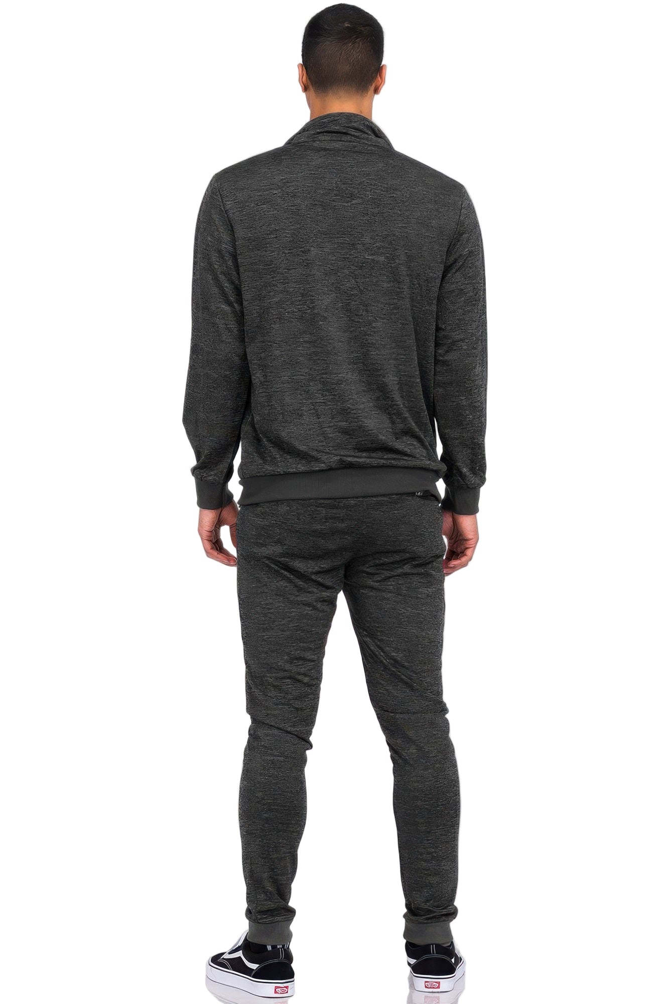 Men's 2PC Track Sets featuring a stylish mens track jacket and pants set in gray for comfortable wear