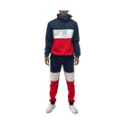 Men's 2PC Track Set by VacationGrabs in Black, Red, and White for stylish mens vacation clothing set