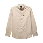 WEIV Beige Long Sleeve Menswear Fashion Shirt with Button Detail and Chest Pocket